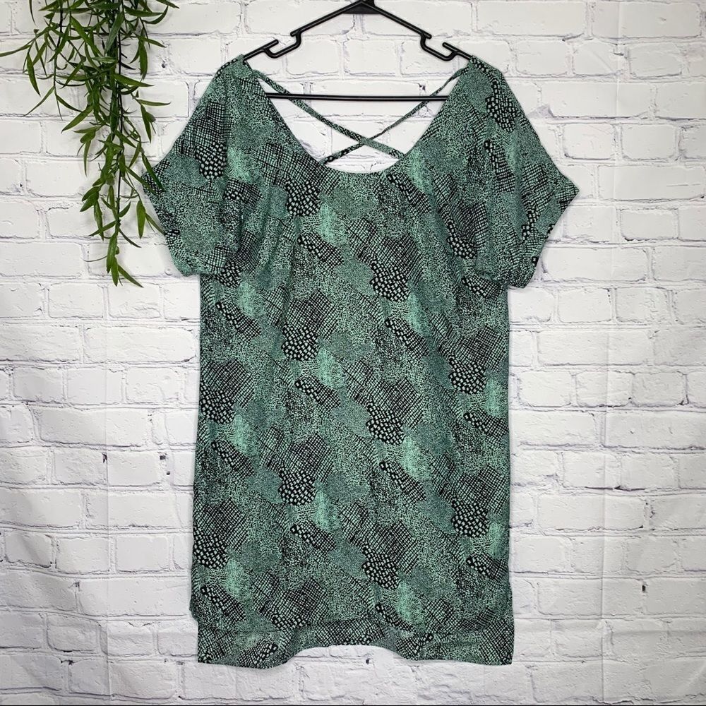 Silence + Noise abstract animal print tunic dress Medium‎